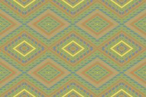 Ikat Damask Paisley Embroidery Background. Ikat Aztec Geometric Ethnic Oriental Pattern traditional.aztec Style Abstract Vector illustration.design for Texture,fabric,clothing,wrapping,sarong.