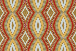 Ikat Floral Paisley Embroidery Background. Ikat Floral Geometric Ethnic Oriental Pattern traditional.aztec Style Abstract Vector illustration.design for Texture,fabric,clothing,wrapping,sarong.