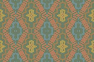 Ikat Floral Paisley Embroidery Background. Ikat Texture Geometric Ethnic Oriental Pattern Traditional. Ikat Aztec Style Abstract Design for Print Texture,fabric,saree,sari,carpet. vector