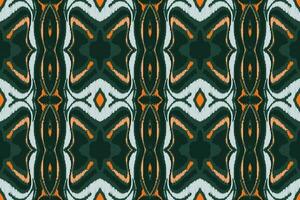 Ikat Floral Paisley Embroidery Background. Ikat Stripe Geometric Ethnic Oriental Pattern Traditional. Ikat Aztec Style Abstract Design for Print Texture,fabric,saree,sari,carpet. vector