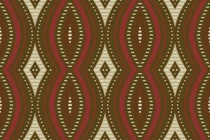 Ikat Damask Paisley Embroidery Background. Ikat Triangle Geometric Ethnic Oriental Pattern traditional.aztec Style Abstract Vector illustration.design for Texture,fabric,clothing,wrapping,sarong.