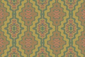 Ikat Floral Paisley Embroidery Background. Ikat Vector Geometric Ethnic Oriental Pattern Traditional. Ikat Aztec Style Abstract Design for Print Texture,fabric,saree,sari,carpet.