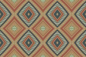 ikat damasco cachemir bordado antecedentes. ikat impresión geométrico étnico oriental modelo tradicional. ikat azteca estilo resumen diseño para impresión textura,tela,sari,sari,alfombra. vector