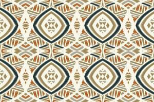 Ikat Floral Paisley Embroidery Background. Ikat Triangle Geometric Ethnic Oriental Pattern Traditional. Ikat Aztec Style Abstract Design for Print Texture,fabric,saree,sari,carpet. vector