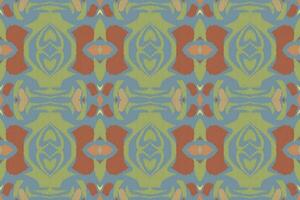 Ikat Damask Paisley Embroidery Background. Ikat Print Geometric Ethnic Oriental Pattern Traditional. Ikat Aztec Style Abstract Design for Print Texture,fabric,saree,sari,carpet. vector