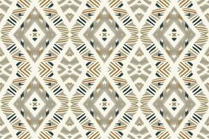 Ikat Damask Paisley Embroidery Background. Ikat Fabric Geometric Ethnic Oriental Pattern Traditional. Ikat Aztec Style Abstract Design for Print Texture,fabric,saree,sari,carpet. vector