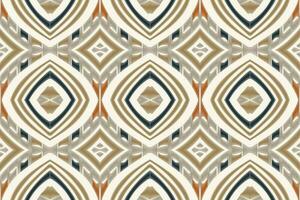 Ikat Floral Paisley Embroidery Background. Ikat Flower Geometric Ethnic Oriental Pattern Traditional. Ikat Aztec Style Abstract Design for Print Texture,fabric,saree,sari,carpet. vector