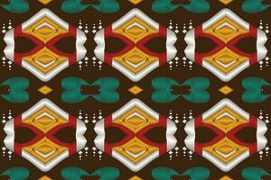 ikat floral cachemir bordado antecedentes. ikat floral geométrico étnico oriental modelo tradicional.azteca estilo resumen vector ilustración.diseño para textura,tela,ropa,envoltura,pareo.