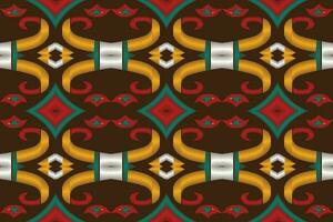 ikat floral cachemir bordado antecedentes. ikat cheurón geométrico étnico oriental modelo tradicional.azteca estilo resumen vector ilustración.diseño para textura,tela,ropa,envoltura,pareo.
