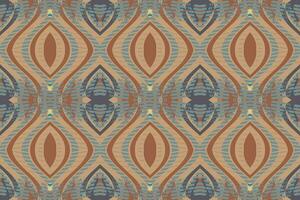 Ikat Floral Paisley Embroidery Background. Ikat Aztec Geometric Ethnic Oriental Pattern Traditional. Ikat Aztec Style Abstract Design for Print Texture,fabric,saree,sari,carpet. vector