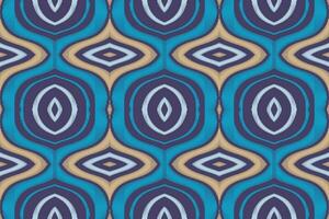 Ikat Damask Paisley Embroidery Background. Ikat Frame Geometric Ethnic Oriental Pattern Traditional. Ikat Aztec Style Abstract Design for Print Texture,fabric,saree,sari,carpet. vector