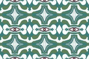 Ikat Damask Paisley Embroidery Background. Ikat Background Geometric Ethnic Oriental Pattern Traditional. Ikat Aztec Style Abstract Design for Print Texture,fabric,saree,sari,carpet. vector