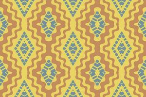 Ikat Damask Paisley Embroidery Background. Ikat Diamond Geometric Ethnic Oriental Pattern Traditional. Ikat Aztec Style Abstract Design for Print Texture,fabric,saree,sari,carpet. vector