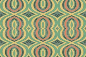 Ikat Floral Paisley Embroidery Background. Ikat Chevron Geometric Ethnic Oriental Pattern Traditional. Ikat Aztec Style Abstract Design for Print Texture,fabric,saree,sari,carpet. vector