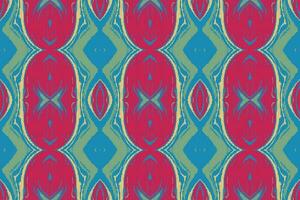 Ikat Damask Paisley Embroidery Background. Ikat Chevron Geometric Ethnic Oriental Pattern Traditional. Ikat Aztec Style Abstract Design for Print Texture,fabric,saree,sari,carpet. vector