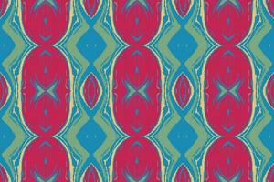 Ikat Damask Paisley Embroidery Background. Ikat Chevron Geometric Ethnic Oriental Pattern Traditional. Ikat Aztec Style Abstract Design for Print Texture,fabric,saree,sari,carpet. vector