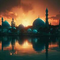 Mosque created using Generative AI photo