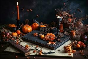 halloween pumpkin created using Generative AI photo