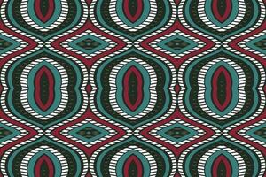Ikat Floral Paisley Embroidery Background. Ikat Patterns Geometric Ethnic Oriental Pattern traditional.aztec Style Abstract Vector illustration.design for Texture,fabric,clothing,wrapping,sarong.