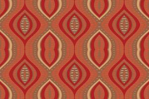 Ikat Floral Paisley Embroidery Background. Ikat Fabric Geometric Ethnic Oriental Pattern Traditional. Ikat Aztec Style Abstract Design for Print Texture,fabric,saree,sari,carpet. vector