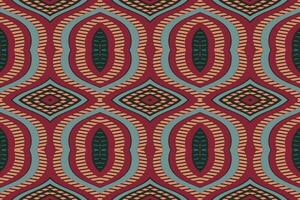Ikat Floral Paisley Embroidery Background. Ikat Damask Geometric Ethnic Oriental Pattern Traditional. Ikat Aztec Style Abstract Design for Print Texture,fabric,saree,sari,carpet. vector