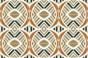 Ikat Damask Paisley Embroidery Background. Ikat Texture Geometric Ethnic Oriental Pattern Traditional. Ikat Aztec Style Abstract Design for Print Texture,fabric,saree,sari,carpet. vector