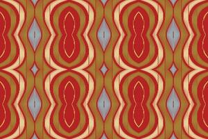 Ikat Floral Paisley Embroidery Background. Ikat Fabric Geometric Ethnic Oriental Pattern Traditional. Ikat Aztec Style Abstract Design for Print Texture,fabric,saree,sari,carpet. vector