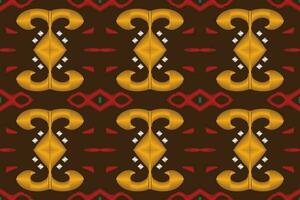 Ikat Damask Paisley Embroidery Background. Ikat Vector Geometric Ethnic Oriental Pattern Traditional. Ikat Aztec Style Abstract Design for Print Texture,fabric,saree,sari,carpet.