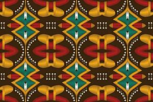 Ikat Damask Paisley Embroidery Background. Ikat Diamond Geometric Ethnic Oriental Pattern Traditional. Ikat Aztec Style Abstract Design for Print Texture,fabric,saree,sari,carpet. vector