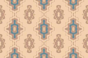 ikat damasco cachemir bordado antecedentes. ikat impresión geométrico étnico oriental modelo tradicional.azteca estilo resumen vector ilustración.diseño para textura,tela,ropa,envoltura,pareo.