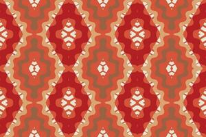 Ikat Floral Paisley Embroidery Background. Ikat Flower Geometric Ethnic Oriental Pattern Traditional. Ikat Aztec Style Abstract Design for Print Texture,fabric,saree,sari,carpet. vector