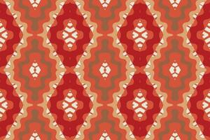 Ikat Floral Paisley Embroidery Background. Ikat Flower Geometric Ethnic Oriental Pattern Traditional. Ikat Aztec Style Abstract Design for Print Texture,fabric,saree,sari,carpet. vector