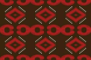 Ikat Floral Paisley Embroidery Background. Ikat Design Geometric Ethnic Oriental Pattern Traditional. Ikat Aztec Style Abstract Design for Print Texture,fabric,saree,sari,carpet. vector