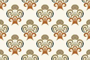 ikat floral cachemir bordado antecedentes. ikat patrones geométrico étnico oriental modelo tradicional. ikat azteca estilo resumen diseño para impresión textura,tela,sari,sari,alfombra. vector