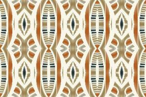 Ikat Damask Paisley Embroidery Background. Ikat Texture Geometric Ethnic Oriental Pattern traditional.aztec Style Abstract Vector illustration.design for Texture,fabric,clothing,wrapping,sarong.