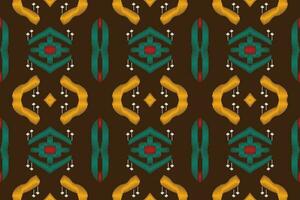 Ikat Damask Paisley Embroidery Background. Ikat Flowers Geometric Ethnic Oriental Pattern Traditional. Ikat Aztec Style Abstract Design for Print Texture,fabric,saree,sari,carpet. vector