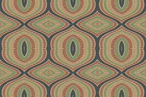 Ikat Damask Paisley Embroidery Background. Ikat Triangle Geometric Ethnic Oriental Pattern Traditional. Ikat Aztec Style Abstract Design for Print Texture,fabric,saree,sari,carpet. vector