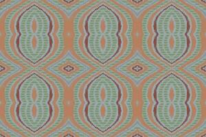 Ikat Damask Paisley Embroidery Background. Ikat Stripe Geometric Ethnic Oriental Pattern traditional.aztec Style Abstract Vector illustration.design for Texture,fabric,clothing,wrapping,sarong.