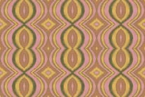 Ikat Floral Paisley Embroidery Background. Ikat Background Geometric Ethnic Oriental Pattern Traditional. Ikat Aztec Style Abstract Design for Print Texture,fabric,saree,sari,carpet. vector