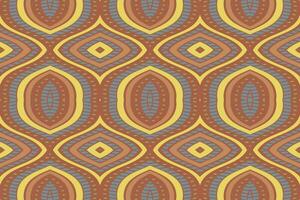 Ikat Damask Paisley Embroidery Background. Ikat Frame Geometric Ethnic Oriental Pattern Traditional. Ikat Aztec Style Abstract Design for Print Texture,fabric,saree,sari,carpet. vector