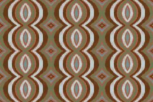 Ikat Floral Paisley Embroidery Background. Ikat Frame Geometric Ethnic Oriental Pattern Traditional. Ikat Aztec Style Abstract Design for Print Texture,fabric,saree,sari,carpet. vector