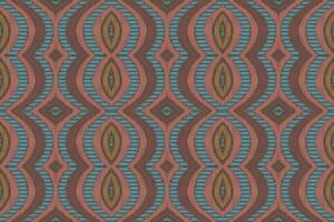 Ikat Damask Paisley Embroidery Background. Ikat Seamless Geometric Ethnic Oriental Pattern Traditional. Ikat Aztec Style Abstract Design for Print Texture,fabric,saree,sari,carpet. vector