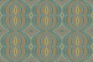 Ikat Damask Paisley Embroidery Background. Ikat Frame Geometric Ethnic Oriental Pattern Traditional. Ikat Aztec Style Abstract Design for Print Texture,fabric,saree,sari,carpet. vector