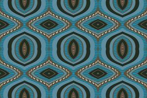 Ikat Damask Paisley Embroidery Background. Ikat Pattern Geometric Ethnic Oriental Pattern Traditional. Ikat Aztec Style Abstract Design for Print Texture,fabric,saree,sari,carpet. vector