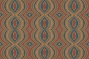 Ikat Floral Paisley Embroidery Background. Ikat Design Geometric Ethnic Oriental Pattern Traditional. Ikat Aztec Style Abstract Design for Print Texture,fabric,saree,sari,carpet. vector