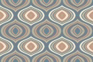 Ikat Damask Paisley Embroidery Background. Ikat Patterns Geometric Ethnic Oriental Pattern traditional.aztec Style Abstract Vector illustration.design for Texture,fabric,clothing,wrapping,sarong.