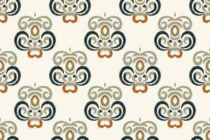 Motif Ikat Paisley Embroidery Background. Ikat Patterns Geometric Ethnic Oriental Pattern traditional.aztec Style Abstract Vector illustration.design for Texture,fabric,clothing,wrapping,sarong.