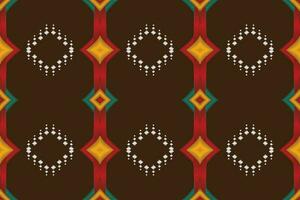 Motif Ikat Paisley Embroidery Background. Ikat Background Geometric Ethnic Oriental Pattern Traditional. Ikat Aztec Style Abstract Design for Print Texture,fabric,saree,sari,carpet. vector