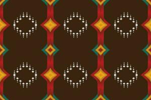 Motif Ikat Paisley Embroidery Background. Ikat Background Geometric Ethnic Oriental Pattern Traditional. Ikat Aztec Style Abstract Design for Print Texture,fabric,saree,sari,carpet. vector