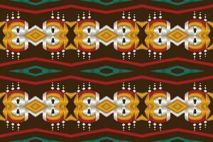 Ikat Damask Paisley Embroidery Background. Ikat Stripes Geometric Ethnic Oriental Pattern Traditional. Ikat Aztec Style Abstract Design for Print Texture,fabric,saree,sari,carpet. vector